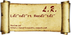 Lénárt Renátó névjegykártya
