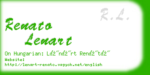 renato lenart business card